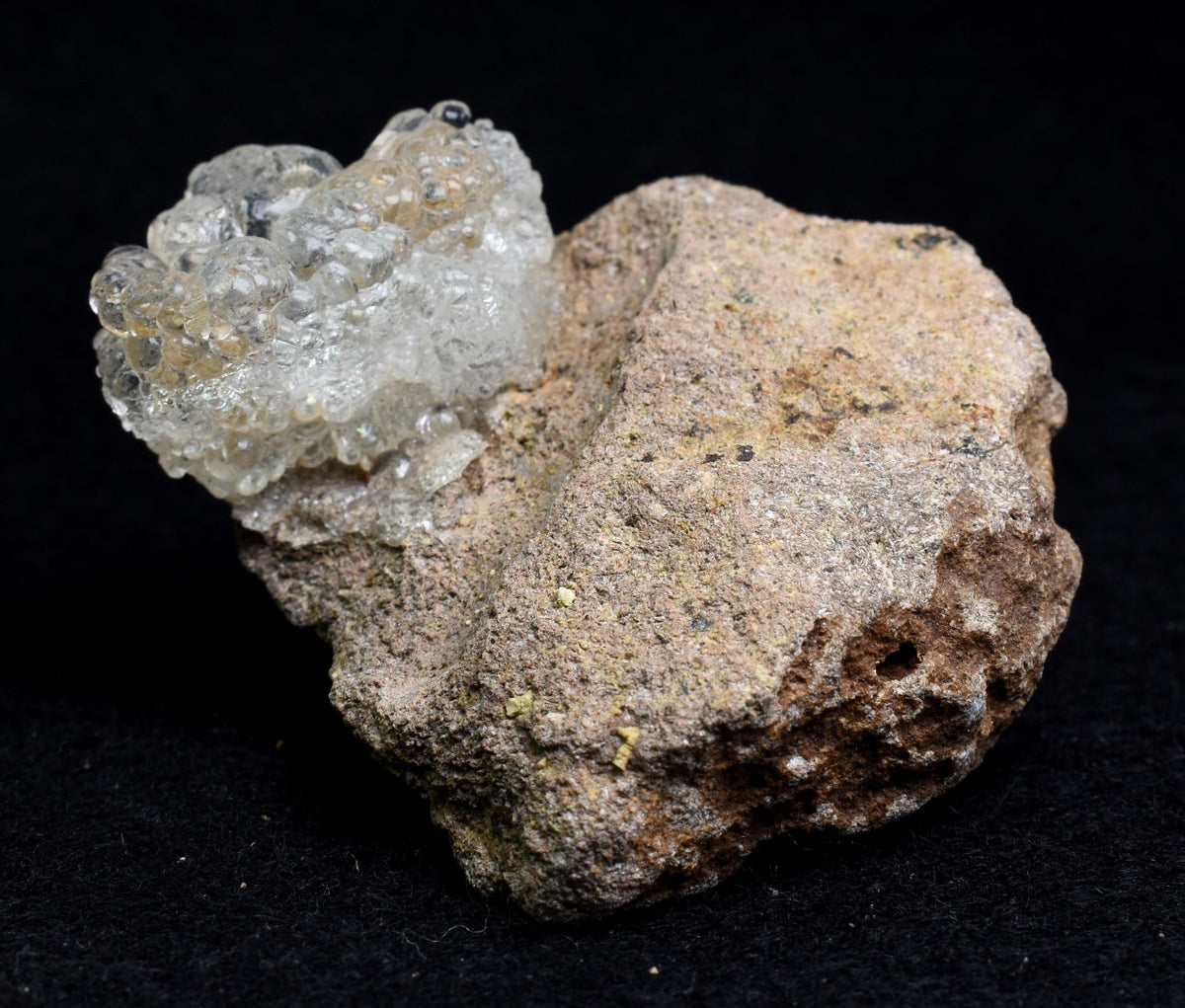 Mexican Hyalite Opal Collector Grade Specimen Stone on Matrix - UV Reactive Fluorescent - 69 grams #09
