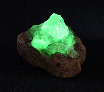 Mexican Hyalite Opal Collector Grade Specimen Stone on Matrix - UV Reactive Fluorescent - 62 grams #11