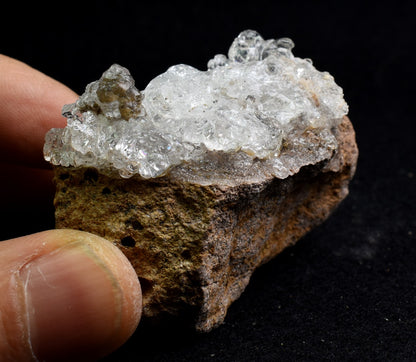 Mexican Hyalite Opal Collector Grade Specimen Stone on Matrix - UV Reactive Fluorescent - 76 grams #13
