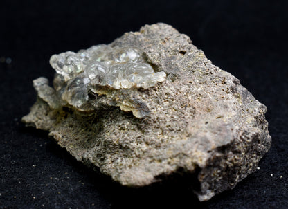 Mexican Hyalite Opal Collector Grade Specimen Stone on Matrix - UV Reactive Fluorescent - 66 grams #14