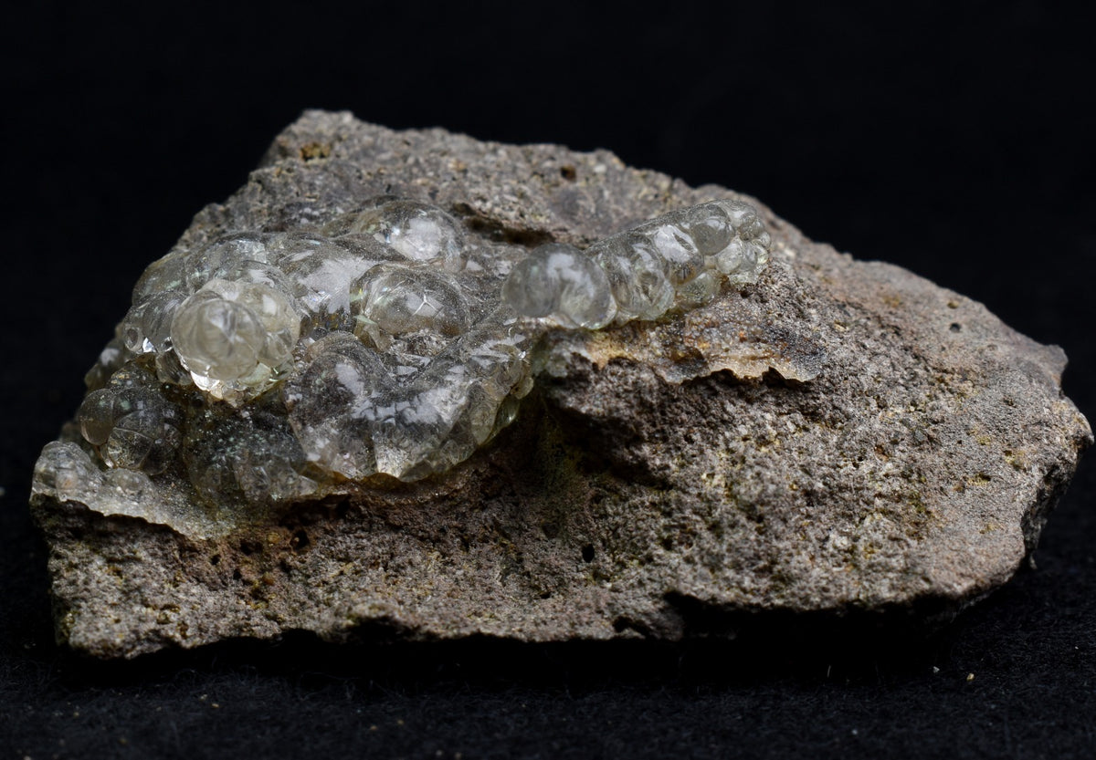 Mexican Hyalite Opal Collector Grade Specimen Stone on Matrix - UV Reactive Fluorescent - 66 grams #14