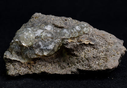 Mexican Hyalite Opal Collector Grade Specimen Stone on Matrix - UV Reactive Fluorescent - 66 grams #14