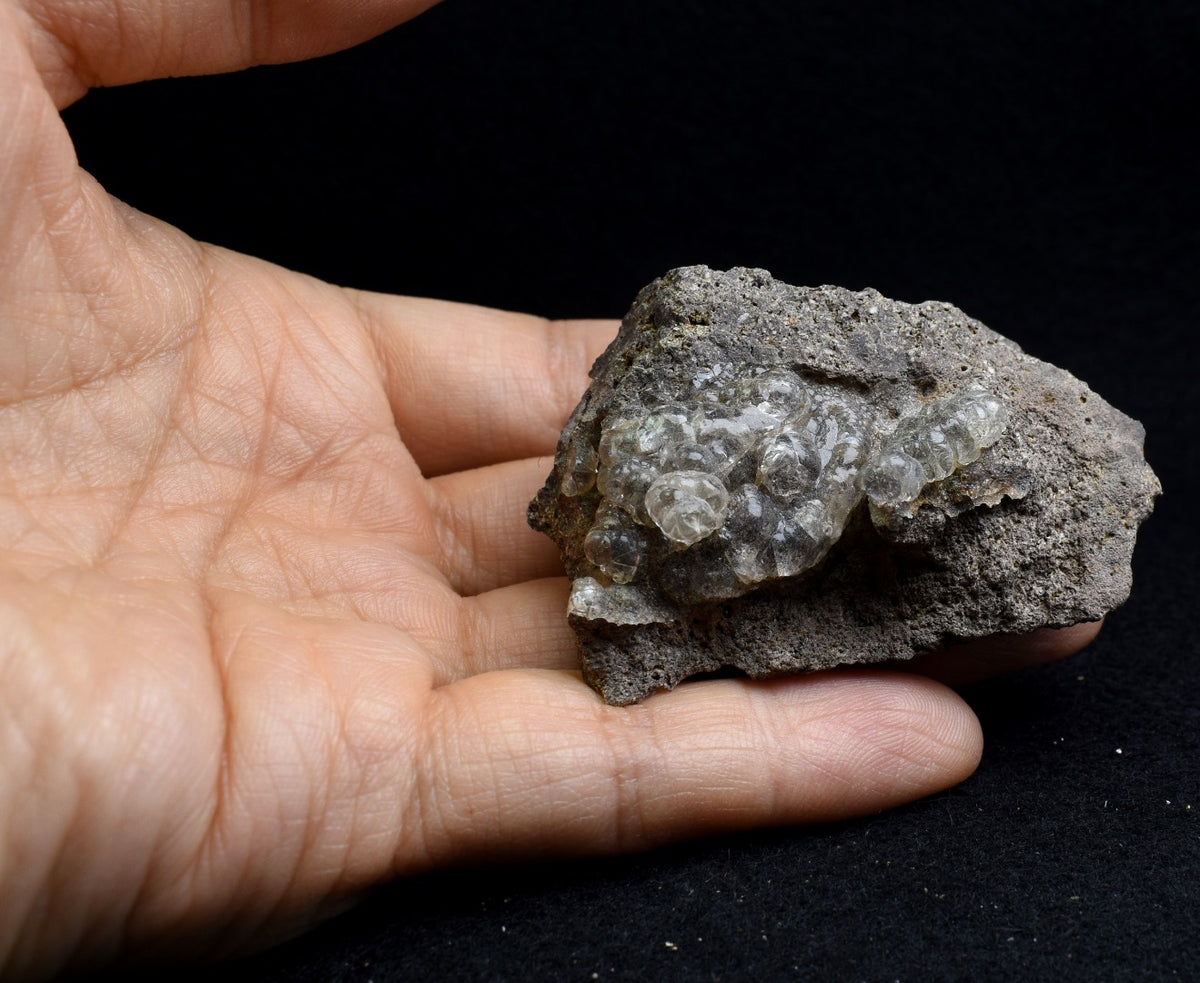 Mexican Hyalite Opal Collector Grade Specimen Stone on Matrix - UV Reactive Fluorescent - 66 grams #14