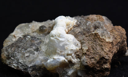 Mexican Hyalite Opal Collector Grade Specimen Stone, with Chalcedony, on Matrix - UV Reactive Fluorescent - 96 grams #16