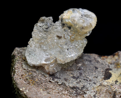 Mexican Hyalite Opal Collector Grade Specimen Stone on Matrix - UV Reactive Fluorescent - 81 grams #17