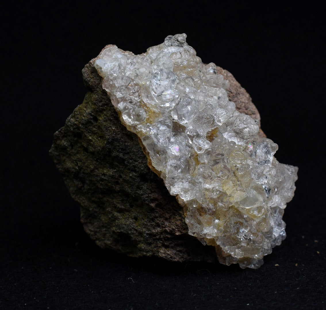 Mexican Hyalite Opal Collector Grade Specimen Stone on Matrix - UV Reactive Fluorescent - 54 grams #20