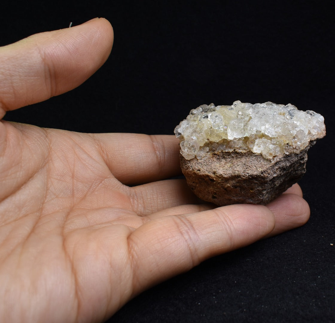 Mexican Hyalite Opal Collector Grade Specimen Stone on Matrix - UV Reactive Fluorescent - 54 grams #20