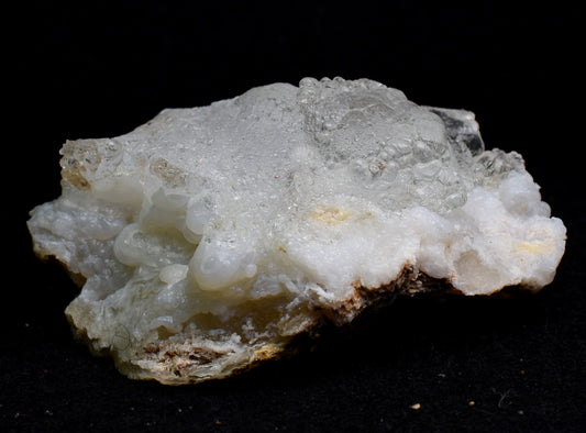 Mexican Hyalite Opal Collector Grade Specimen Stone on Chalcedony Agate - UV Reactive Fluorescent - 80 grams #21