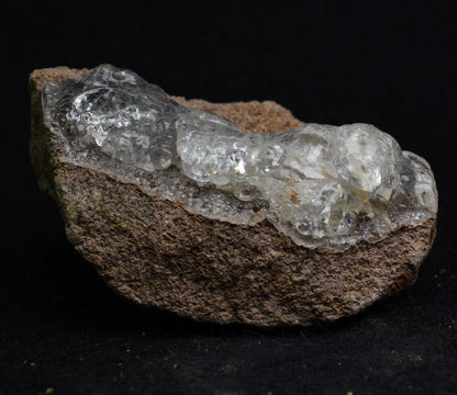 Mexican Hyalite Opal Collector Grade Specimen Stone on Matrix - UV Reactive Fluorescent - 59 grams #24