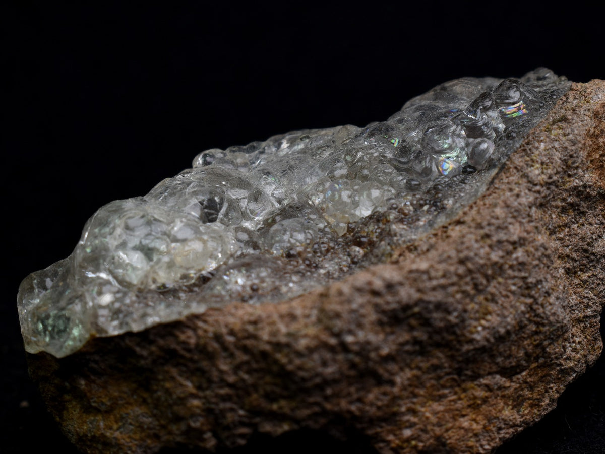 Mexican Hyalite Opal Collector Grade Specimen Stone on Matrix - UV Reactive Fluorescent - 59 grams #24