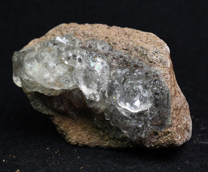 Mexican Hyalite Opal Collector Grade Specimen Stone on Matrix - UV Reactive Fluorescent - 59 grams #24