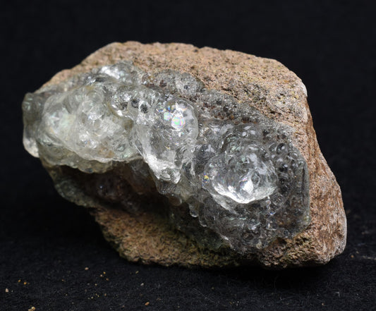 Mexican Hyalite Opal Collector Grade Specimen Stone on Matrix - UV Reactive Fluorescent - 59 grams #24