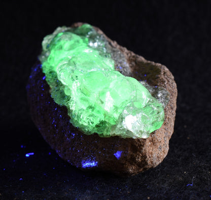 Mexican Hyalite Opal Collector Grade Specimen Stone on Matrix - UV Reactive Fluorescent - 59 grams #24