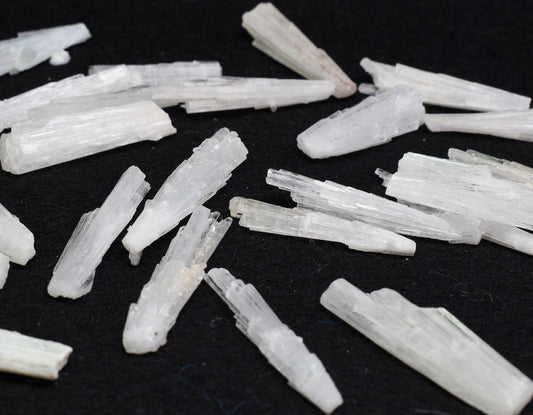 Natural Scolecite SMALL Mini Spray, Synergy 12, Raw Crystal Specimen from India - 1 Count