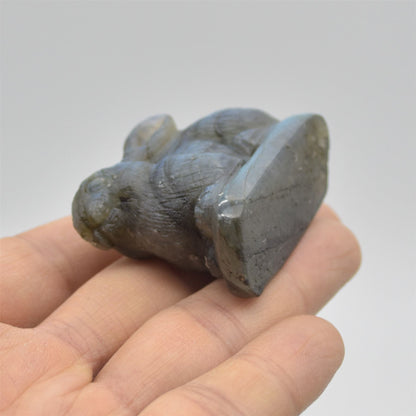 Labradorite Bunny Rabbit - 5cm x 4cm x 2cm - 59 grams