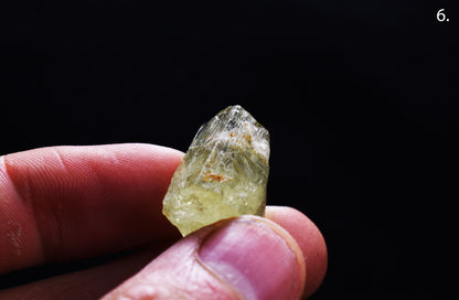 Heliodor Raw Green Yellow Beryl Crystal Specimen - 8 Sizes - 1 Count - Group 01
