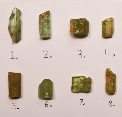 Heliodor Raw Green Yellow Beryl Crystal Specimen - 8 Sizes - 1 Count - Group 01
