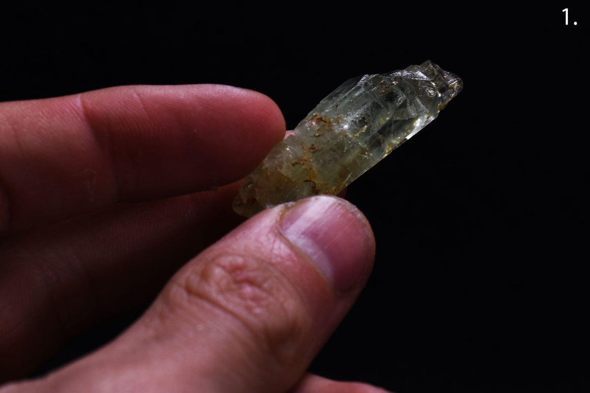 Heliodor Raw Green Yellow Beryl Crystal Specimen - 8 Sizes - 1 Count - Group 01