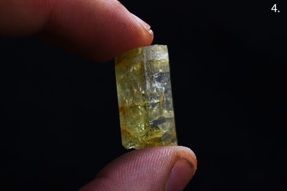 Heliodor Raw Green Yellow Beryl Crystal Specimen - 8 Sizes - 1 Count - Group 01