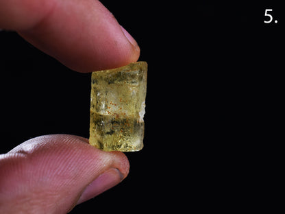 Heliodor Raw Green Yellow Beryl Crystal Specimen - 8 Sizes - 1 Count - Group 06