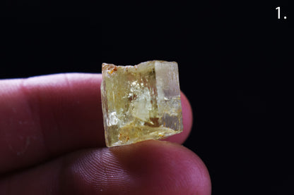 Heliodor Raw Green Yellow Beryl Crystal Specimen - 8 Sizes - 1 Count - Group 06
