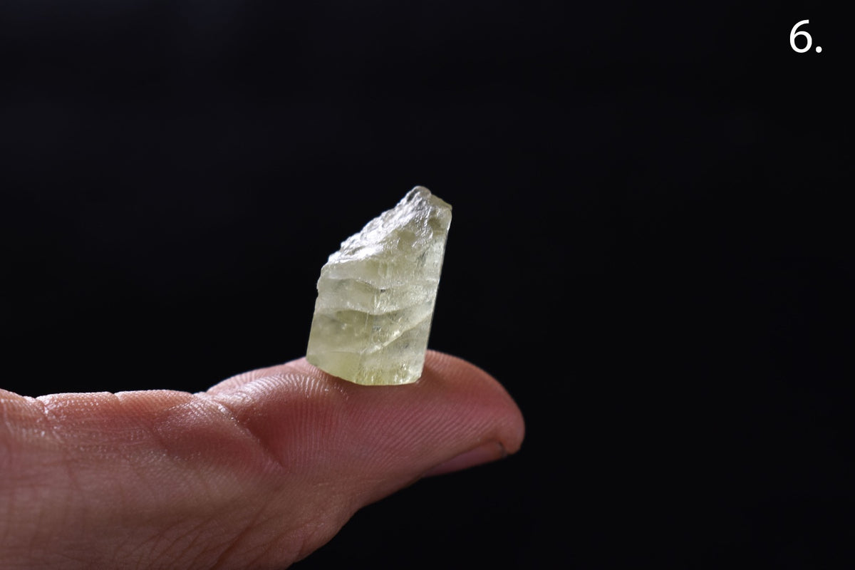 Heliodor Raw Green Yellow Beryl Crystal Specimen - 8 Sizes - 1 Count - Group 07
