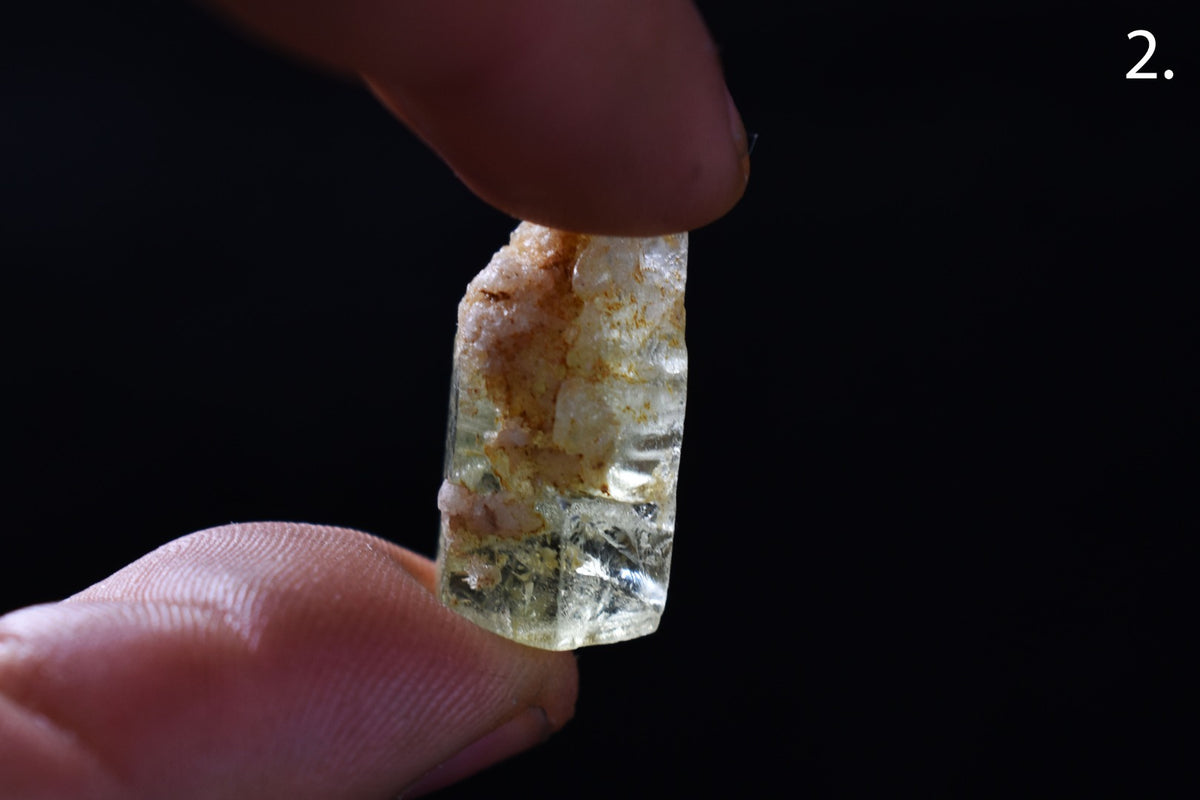 Heliodor Raw Green Yellow Beryl Crystal Specimen - 8 Sizes - 1 Count - Group 07
