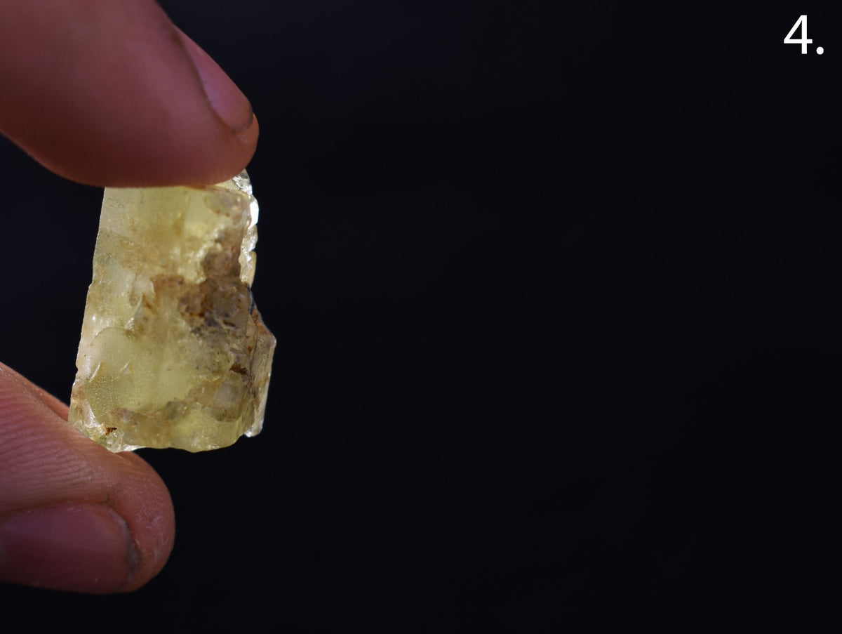 Heliodor Raw Green Yellow Beryl Crystal Specimen - 8 Sizes - 1 Count - Group 07