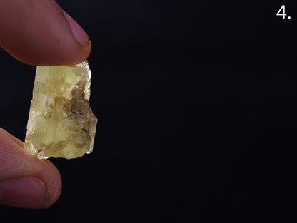 Heliodor Raw Green Yellow Beryl Crystal Specimen - 8 Sizes - 1 Count - Group 07