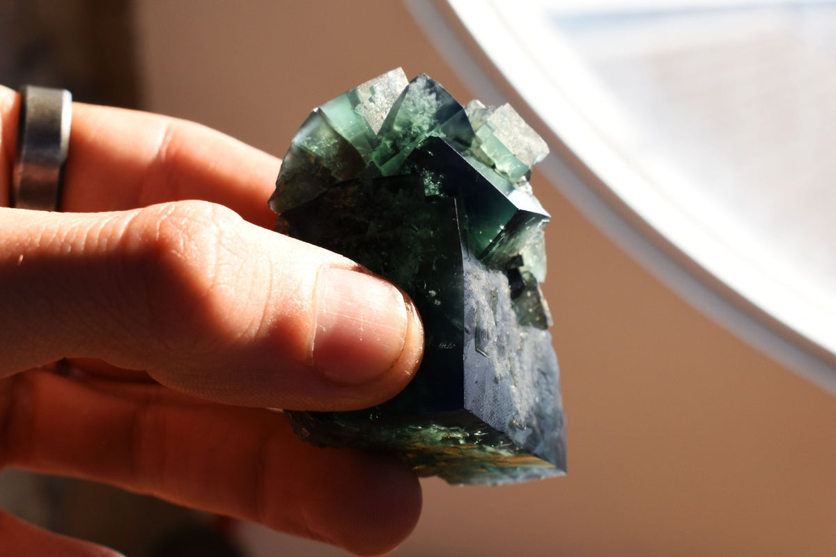 Diana Maria Fluorite Raw Cluster Specimen - Sourced UK - 103 grams #414