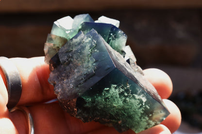 Diana Maria Fluorite Raw Cluster Specimen - Sourced UK - 103 grams #414
