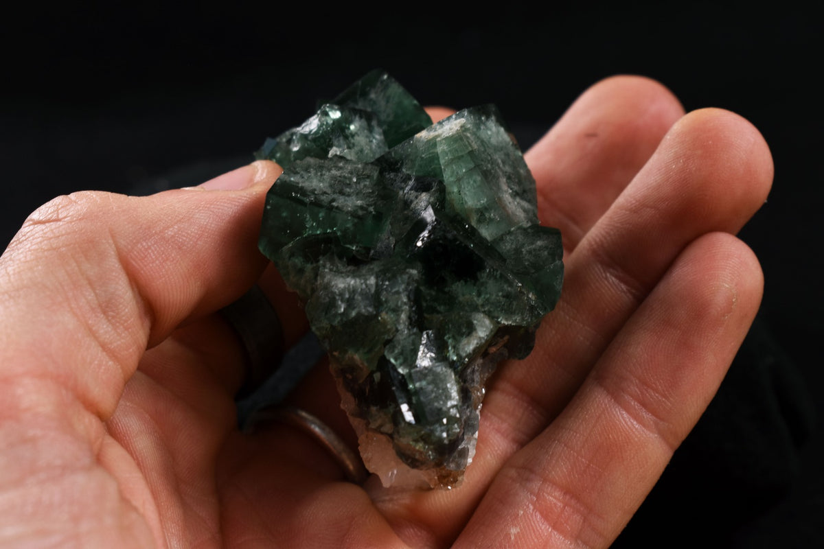Diana Maria Fluorite Raw Cluster Specimen with Quartz - Sourced UK - 105 grams #416