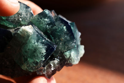 Diana Maria Fluorite Raw Cluster Specimen with Quartz - Sourced UK - 105 grams #416
