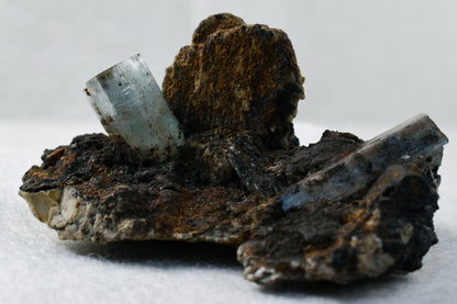 Beryl var. Aquamarine with Schorl Black Tourmaline & Feldspar from Erongo Mountains, Namibia - 67.3 grams #A2