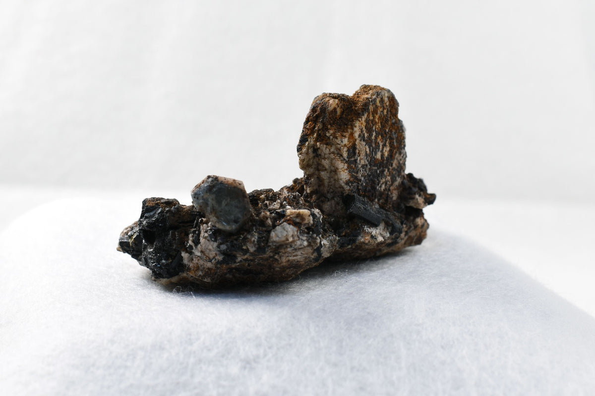 Beryl var. Aquamarine with Schorl Black Tourmaline & Feldspar from Erongo Mountains, Namibia - 67.3 grams #A2