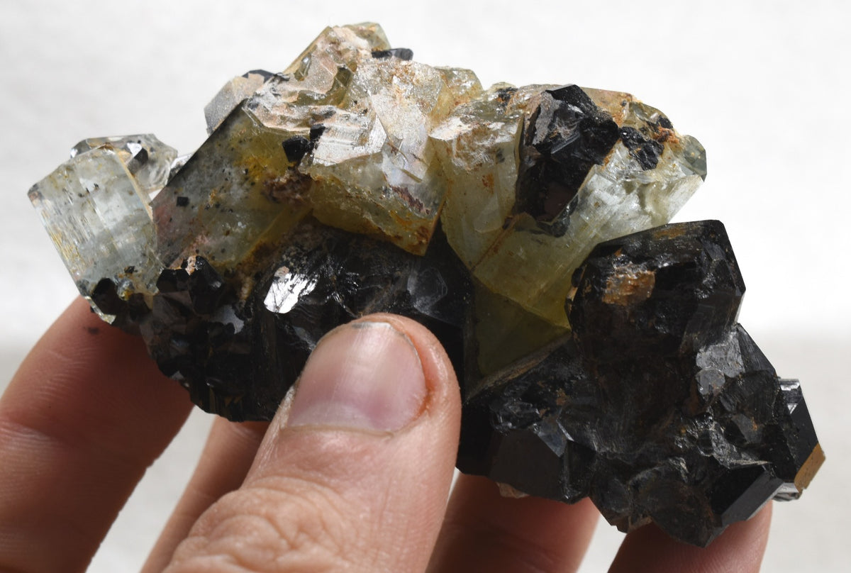Beryl var. Aquamarine with Schorl Black Tourmaline & Feldspar from Erongo Mountains, Namibia - 132.5 grams #A4