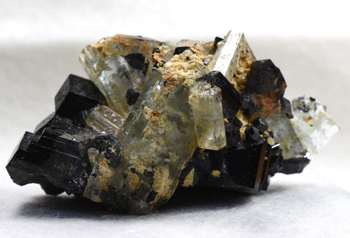 Beryl var. Aquamarine with Schorl Black Tourmaline & Feldspar from Erongo Mountains, Namibia - 132.5 grams #A4