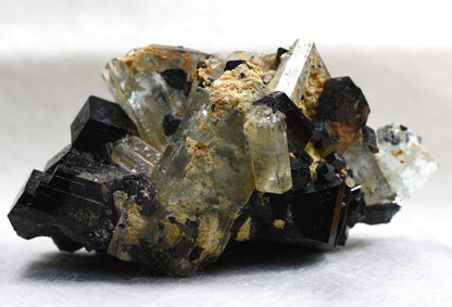 Beryl var. Aquamarine with Schorl Black Tourmaline & Feldspar from Erongo Mountains, Namibia - 132.5 grams #A4