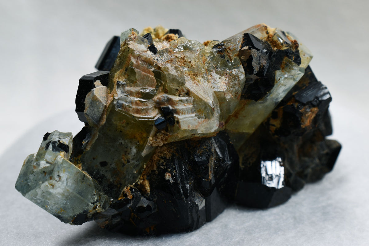 Beryl var. Aquamarine with Schorl Black Tourmaline & Feldspar from Erongo Mountains, Namibia - 132.5 grams #A4