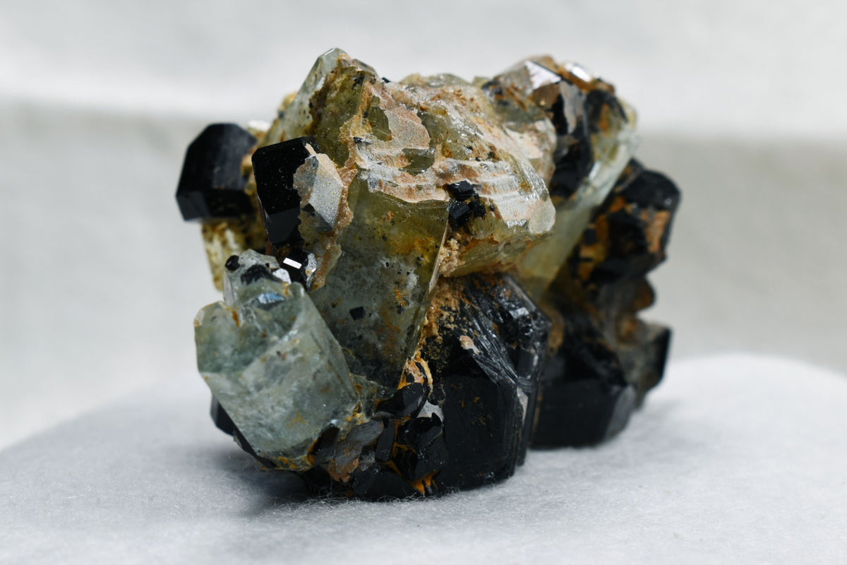 Beryl var. Aquamarine with Schorl Black Tourmaline & Feldspar from Erongo Mountains, Namibia - 132.5 grams #A4