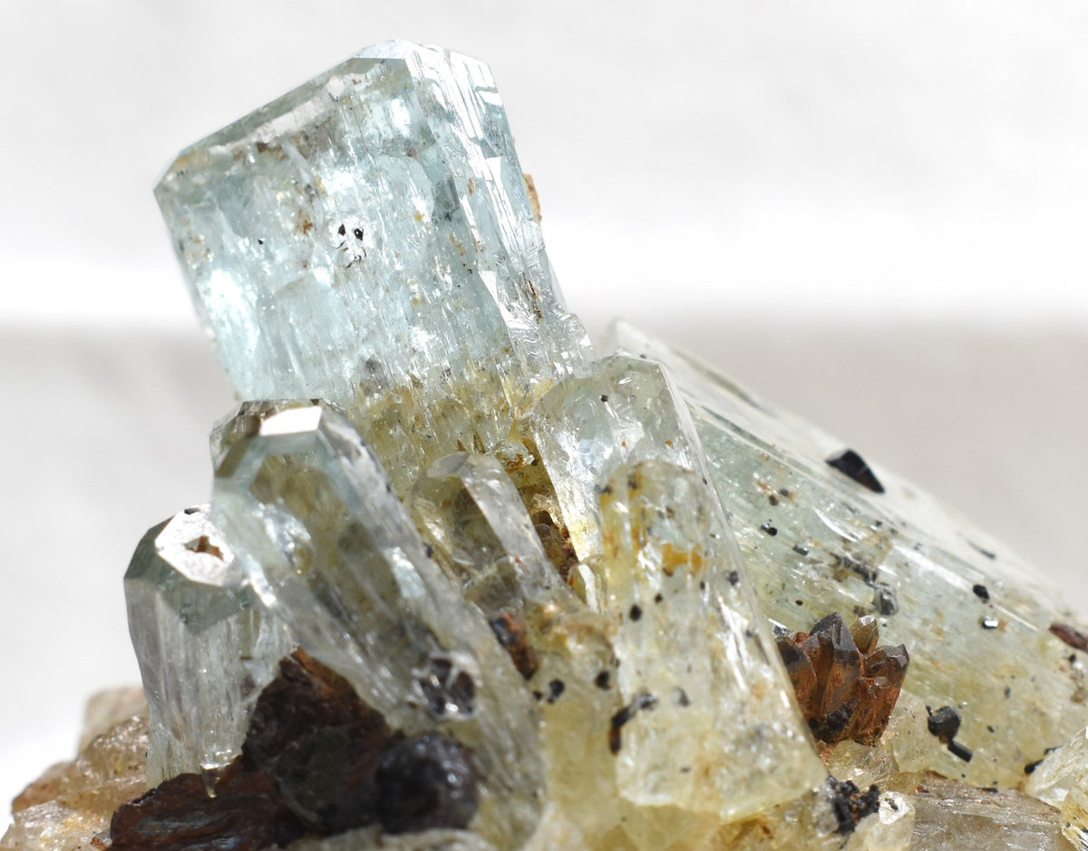 Beryl var. Aquamarine with Schorl Black Tourmaline from Erongo Mountains, Namibia - 82.4 grams #A5