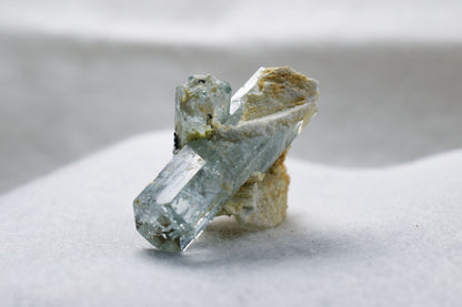 Beryl var. Aquamarine Crystal with Feldspar from Erongo Mountains, Namibia - 11.7 grams #A9