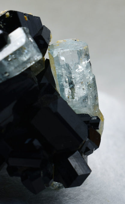 Beryl var. Aquamarine with Schorl Black Tourmaline & Feldspar from Erongo Mountains, Namibia - 120 grams #A12