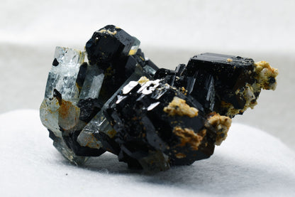 Beryl var. Aquamarine with Schorl Black Tourmaline & Feldspar from Erongo Mountains, Namibia - 120 grams #A12