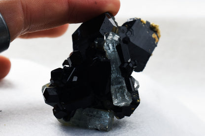 Beryl var. Aquamarine with Schorl Black Tourmaline & Feldspar from Erongo Mountains, Namibia - 120 grams #A12