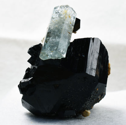 Beryl var. Aquamarine with Schorl Black Tourmaline & Feldspar from Erongo Mountains, Namibia - 161.5 grams #A13