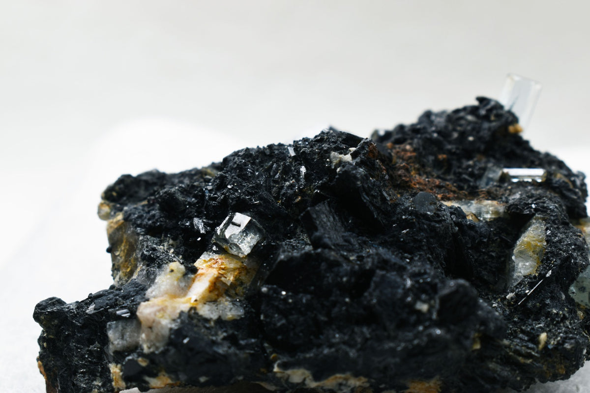 Beryl var. Aquamarine with Schorl Black Tourmaline & Feldspar from Erongo Mountains, Namibia - 69.6 grams #A14