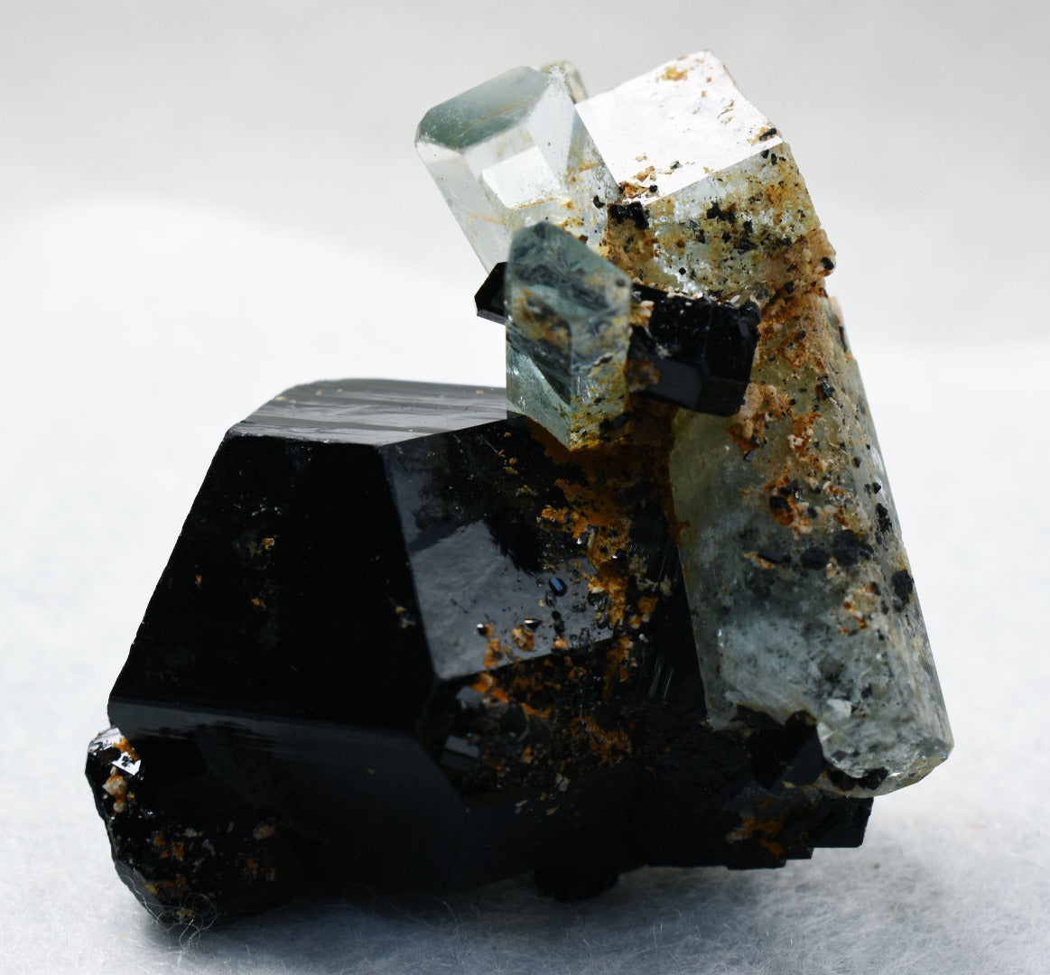 Beryl var. Aquamarine with Schorl Black Tourmaline from Erongo Mountains, Namibia - 37.2 grams #A15