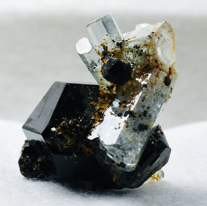 Beryl var. Aquamarine with Schorl Black Tourmaline from Erongo Mountains, Namibia - 37.2 grams #A15