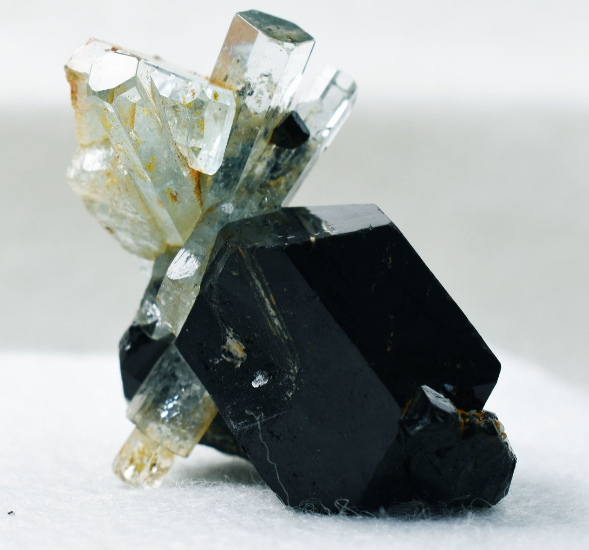 Beryl var. Aquamarine with Schorl Black Tourmaline from Erongo Mountains, Namibia - 37.2 grams #A15